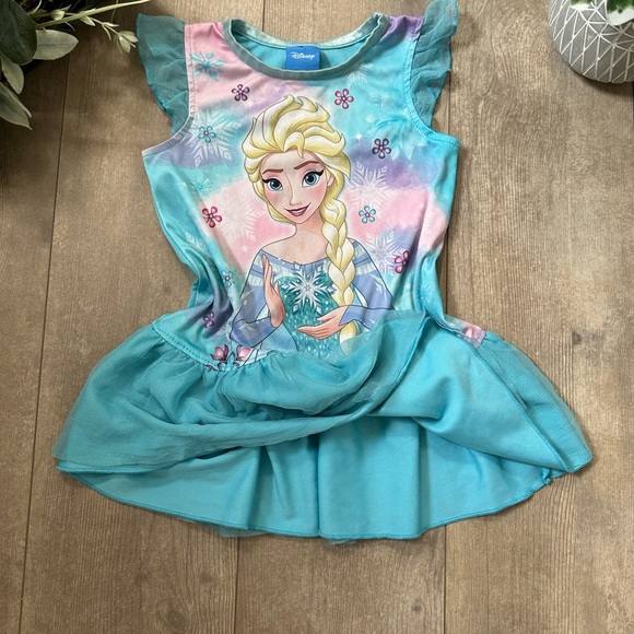 Disney Frozen Elsa Toddler Girl Pajamas Nightgown Silky Soft Short Sleeve 2T - Picture 12 of 13